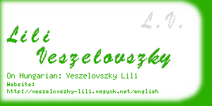 lili veszelovszky business card